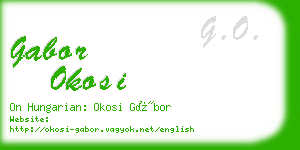 gabor okosi business card